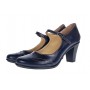 Oferta marimea 35, 37, 39 - Pantofi dama eleganti din piele naturala bleumarin, TOC 7cm - LP104BLM